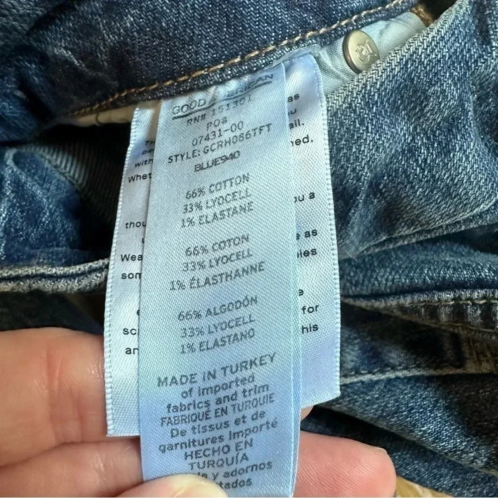 NWT Good American Good Classic High Rise Gap Proof Medium Wash Jeans Size 0/25